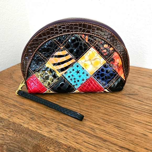 Treska Patchwork Zippered Pouch / Bag - Picture 2 of 10